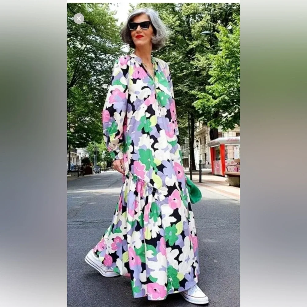 H&M  Floral Long Dress - Picture 6 of 12